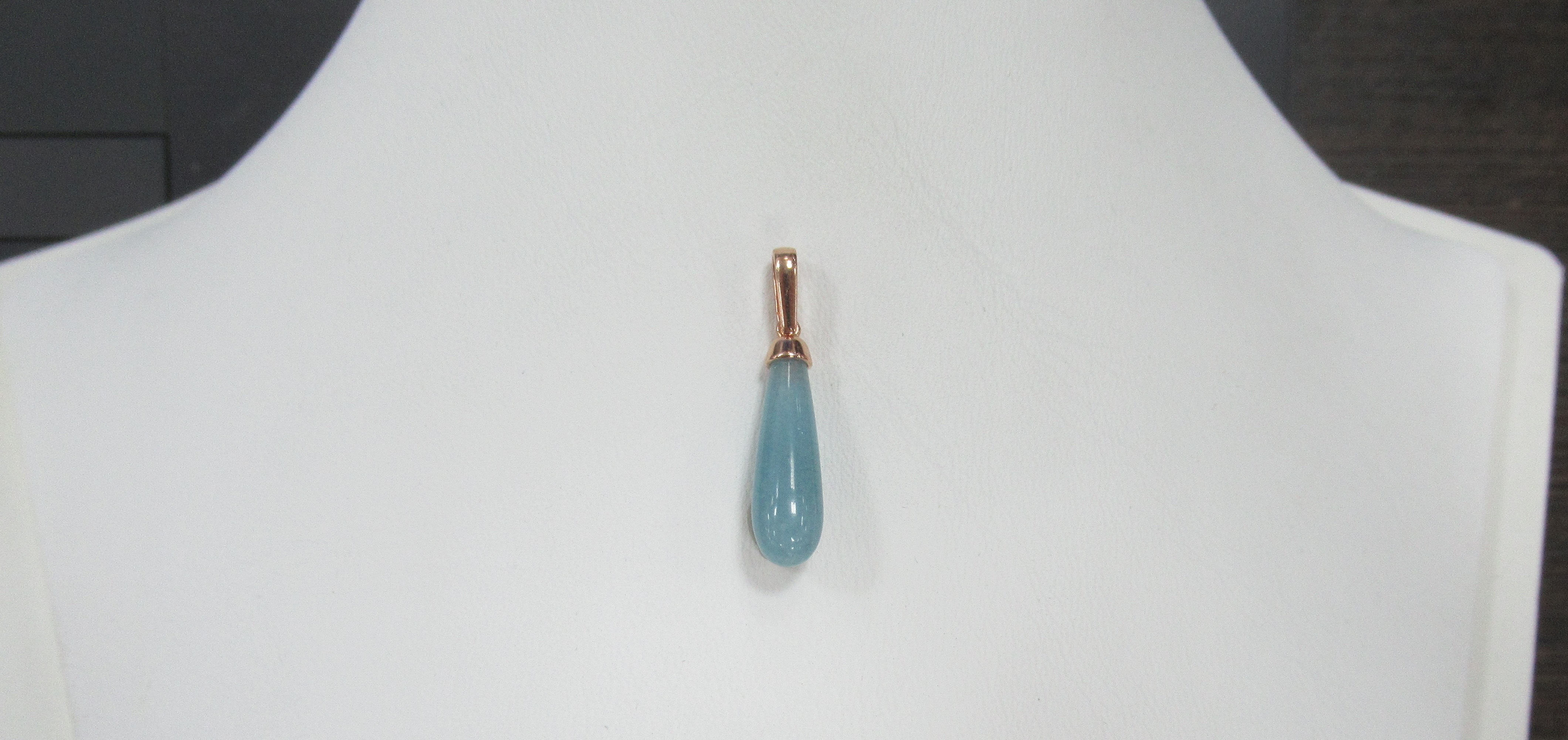 Серебряная подвеска с аквамарином